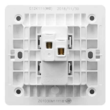 Bull BULL switch socket G12 series one open single control switch large panel switch G12K111 ivory white concealed installation Bull BULL switch socket G12 series one open single control switch large panel switch G12K111 ivory white concealed installation