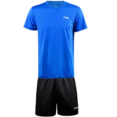 Li Ning LI-NING sportswear suit men's new badminton suit T-shirt short-sleeved quick-drying shorts spring and summer table tennis net suit ATSS959-3 blue suit L Li Ning LI-NING sportswear suit men's new badminton suit T-shirt short-sleeved quick-drying shorts spring and summer table tennis net suit ATSS959-3 blue suit L