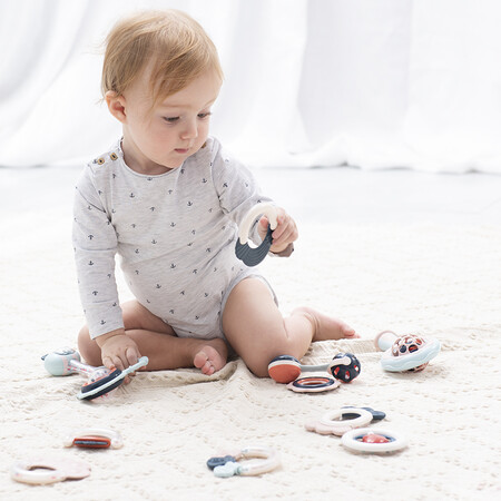 Leqin Lechin Baby Toys Newborn Fun Handbell Molar Teether Appease Toy Baby Rattle 8 Piece Set Leqin Lechin Baby Toys Newborn Fun Handbell Molar Teether Appease Toy Baby Rattle 8 Piece Set
