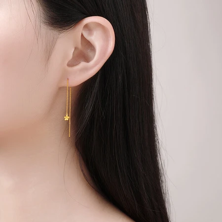 Saturday Fu jewelry face if peach blossom pure gold 999 gold earrings earrings women's price AB097872 about 1.1g a pair Saturday Fu jewelry face if peach blossom pure gold 999 gold earrings earrings women's price AB097872 about 1.1g a pair