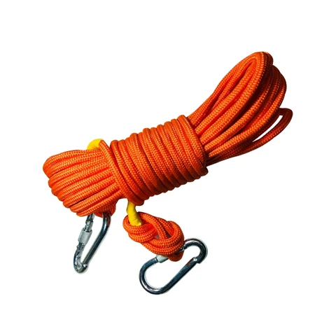 Pioneer with steel wire inner core slow down escape safety rope mountaineering rock climbing outdoor training survival rescue rescue anti-flood disaster relief rope self-rescue non-fire fire rope 20 meters with double hooks Pioneer with steel wire inner core slow down escape safety rope mountaineering rock climbing outdoor training survival rescue rescue anti-flood disaster relief rope self-rescue non-fire fire rope 20 meters with double hooks