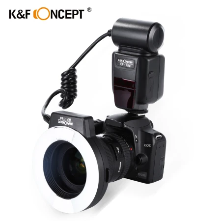K/F Concept drow ring flash TTL shooting mouth ring macro photography fill light handle camera ring flash trigger Nikon model K/F Concept drow ring flash TTL shooting mouth ring macro photography fill light handle camera ring flash trigger Nikon model