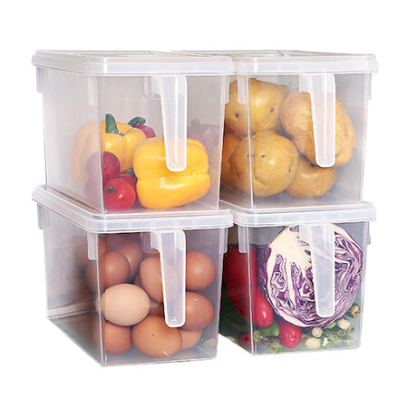 Bailu refrigerator crisper storage box food storage box miscellaneous grain storage box kitchen storage basket storage supplies value 2 transparent cover Bailu refrigerator crisper storage box food storage box miscellaneous grain storage box kitchen storage basket storage supplies value 2 transparent cover