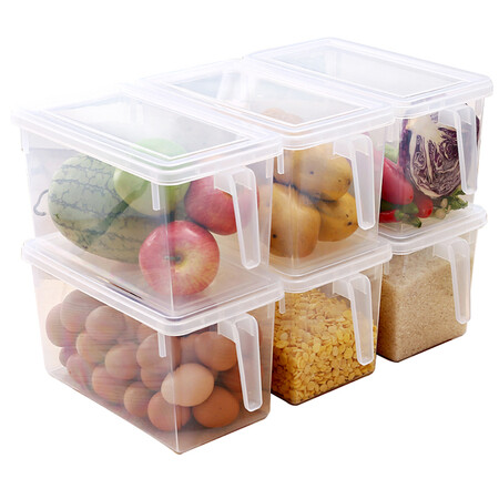 Bailu refrigerator crisper storage box food storage box miscellaneous grain storage box kitchen storage basket storage supplies value 2 transparent cover Bailu refrigerator crisper storage box food storage box miscellaneous grain storage box kitchen storage basket storage supplies value 2 transparent cover