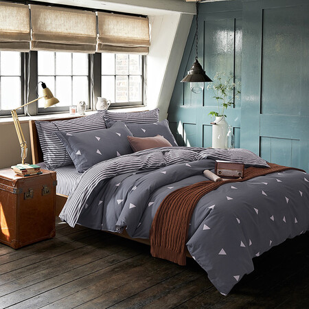 Baifudi byford three-piece cotton twill printing three-piece pure cotton simple quilt cover sheet quilt cover single 1.2/1.35m bed Love Nest Baifudi byford three-piece cotton twill printing three-piece pure cotton simple quilt cover sheet quilt cover single 1.2/1.35m bed Love Nest