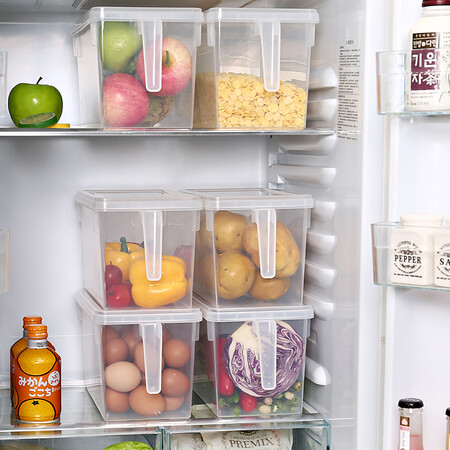 Bailu refrigerator crisper storage box food storage box miscellaneous grain storage box kitchen storage basket storage supplies value 2 transparent cover Bailu refrigerator crisper storage box food storage box miscellaneous grain storage box kitchen storage basket storage supplies value 2 transparent cover