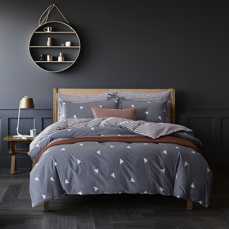 Baifudi byford three-piece cotton twill printing three-piece pure cotton simple quilt cover sheet quilt cover single 1.2/1.35m bed Love Nest Baifudi byford three-piece cotton twill printing three-piece pure cotton simple quilt cover sheet quilt cover single 1.2/1.35m bed Love Nest