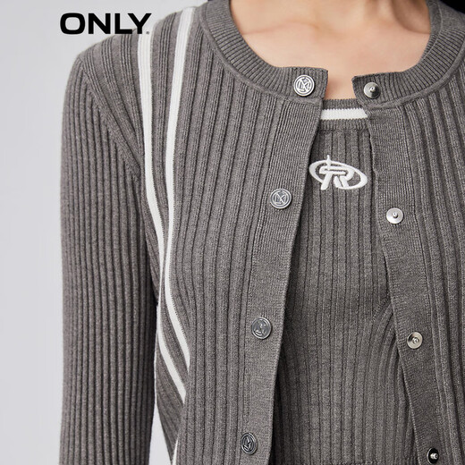 ONLY fashionable and versatile slim fit splicing suit short sweater for women 12343A020 G51 medium flower yarn gray L 170/88A ONLY fashionable and versatile slim fit splicing suit short sweater for women 12343A020 G51 medium flower yarn gray L 170/88A