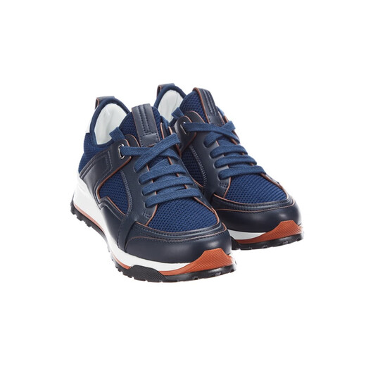 Zegna (Zegna) classic men's navy blue cow leather casual sneakers LHNAF-A4402X-ERA-9 size 43 Zegna (Zegna) classic men's navy blue cow leather casual sneakers LHNAF-A4402X-ERA-9 size 43