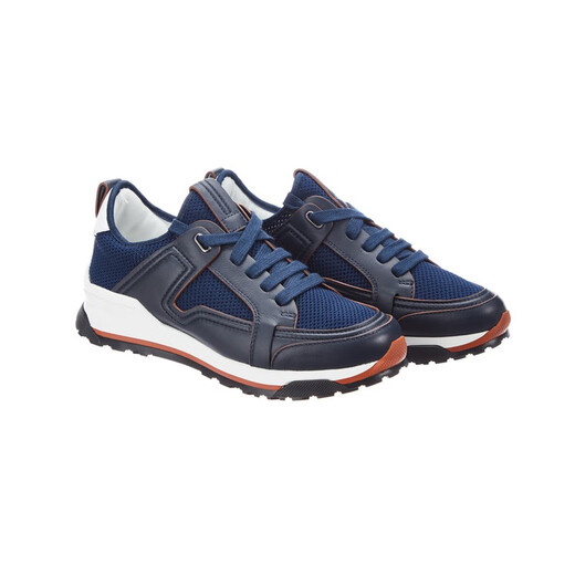 Zegna (Zegna) classic men's navy blue cow leather casual sneakers LHNAF-A4402X-ERA-9 size 43 Zegna (Zegna) classic men's navy blue cow leather casual sneakers LHNAF-A4402X-ERA-9 size 43