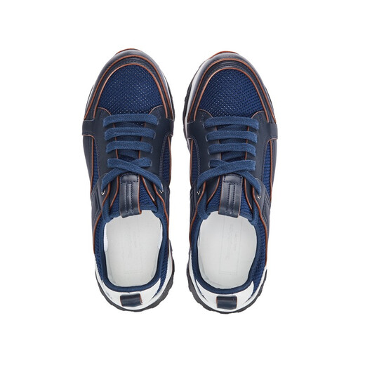 Zegna (Zegna) classic men's navy blue cow leather casual sneakers LHNAF-A4402X-ERA-9 size 43 Zegna (Zegna) classic men's navy blue cow leather casual sneakers LHNAF-A4402X-ERA-9 size 43