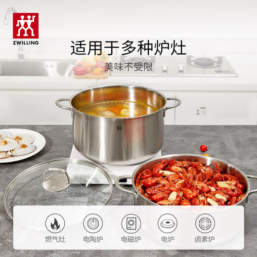 ZWILLING olla a vapor de acero inoxidable, olla para sopa, vaporera para pescado, bollos al vapor, olla para sopa, juego NovaPlus, 24cm ZWILLING olla a vapor de acero inoxidable, olla para sopa, vaporera para pescado, bollos al vapor, olla para sopa, juego NovaPlus, 24cm