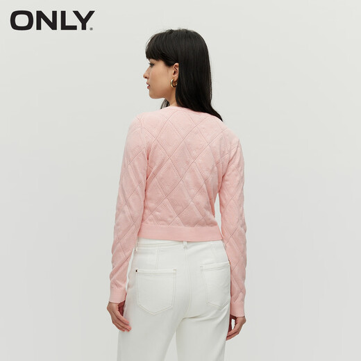 ONLY夏季百搭甜美风设计感编织V领短款针织衫女|12343A006 A19 白垩粉色CHALK PINK S 160/80A ONLY夏季百搭甜美风设计感编织V领短款针织衫女|12343A006 A19 白垩粉色CHALK PINK S 160/80A