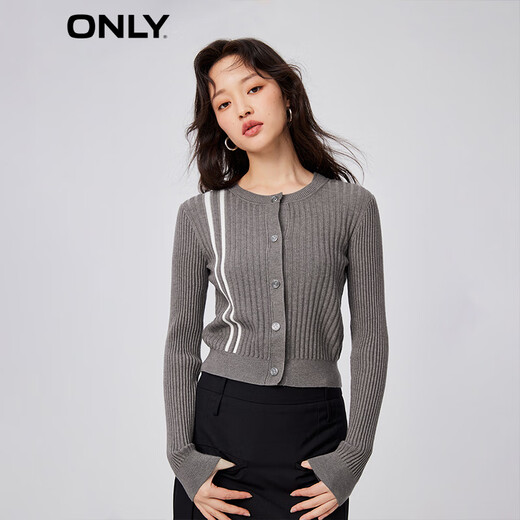ONLY fashionable and versatile slim fit splicing suit short sweater for women 12343A020 G51 medium flower yarn gray L 170/88A ONLY fashionable and versatile slim fit splicing suit short sweater for women 12343A020 G51 medium flower yarn gray L 170/88A