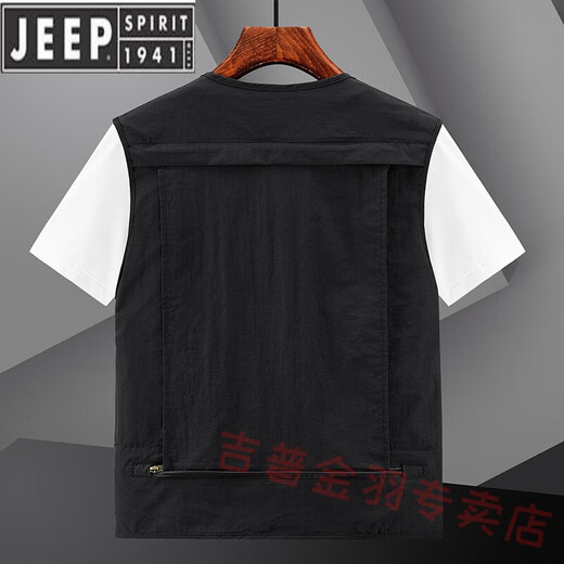 JEEP SPIRIT2023 New Summer Vest Men's Outdoor Lightweight Vest Women's Casual Loose Multi-Pocket Fishing Mesh Vest 8570 Khaki M JEEP SPIRIT2023 New Summer Vest Men's Outdoor Lightweight Vest Women's Casual Loose Multi-Pocket Fishing Mesh Vest 8570 Khaki M