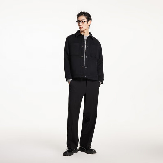 Jack Jones (Jack/Jones) Tendencia de moda de primavera y otoño de la primavera y otoño versátil solapa suelta cómoda con abrigo de lana Men 2244427013 E40 Black XS 165 Jack Jones (Jack/Jones) Tendencia de moda de primavera y otoño de la primavera y otoño versátil solapa suelta cómoda con abrigo de lana Men 2244427013 E40 Black XS 165