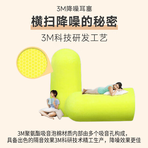 3M earplugs, anti-noise sleep earplugs, soft and comfortable, soundproofing and noise reduction, work and study anti-snoring earplugs, 6 pieces 3M earplugs, anti-noise sleep earplugs, soft and comfortable, soundproofing and noise reduction, work and study anti-snoring earplugs, 6 pieces