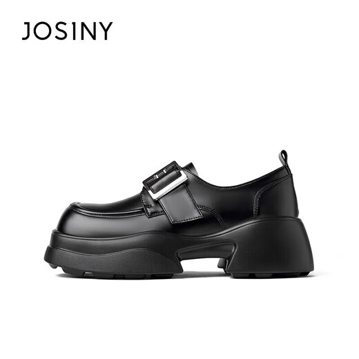 Zhuo Shini Oxford shoes, cool mid-heeled British shoes, college small leather shoes, spring fashion, versatile women's shoes, black 38 Zhuo Shini Oxford shoes, cool mid-heeled British shoes, college small leather shoes, spring fashion, versatile women's shoes, black 38