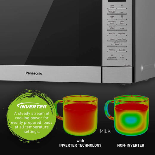 PANASONIC 松下电器 工作台面 微波炉 不锈钢色 NN-SN68KS PANASONIC 松下电器 工作台面 微波炉 不锈钢色 NN-SN68KS