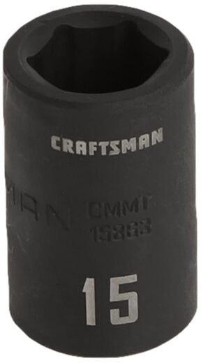 CRAFTSMAN shallow impact socket Metric 1/2-inch drive 15 mm (CMMT15863)
CRAFTSMAN shallow impact socket Metric 1/2-inch drive 15 mm (CMMT15863)