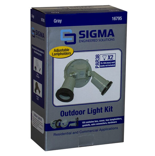 Sigma 电动16795 圆形泛光灯套件,灰色 Sigma 电动16795 圆形泛光灯套件,灰色