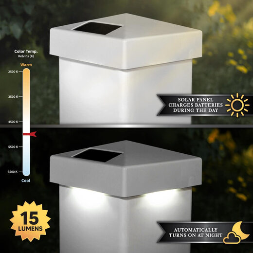 Classy Caps SL9901 4x4 White Pyramid PVC Sun Pillar Cover Classy Caps SL9901 4x4 White Pyramid PVC Sun Pillar Cover