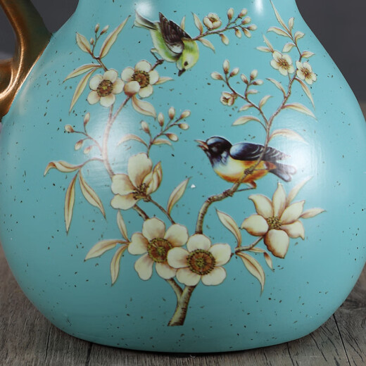 Tira European style retro ceramic vase ornaments, milk pot flower pot home model living room entrance decoration decoration 1047 blue warbler blossom Tira European style retro ceramic vase ornaments, milk pot flower pot home model living room entrance decoration decoration 1047 blue warbler blossom