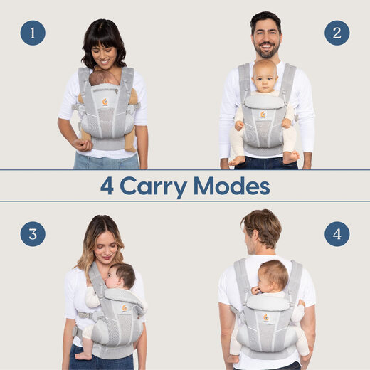 ERGObaby Ergou baby strap, front and rear four-style midnight blue 0-48 months old ERGObaby Ergou baby strap, front and rear four-style midnight blue 0-48 months old