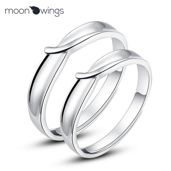 Mengyi pearl standard S925 silver jewelry silver ring ring female opening adjustable simple style couple ring birthday valentine's day gift gift to girlfriend couple ring Mengyi pearl standard S925 silver jewelry silver ring ring female opening adjustable simple style couple ring birthday valentine's day gift gift to girlfriend couple ring