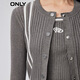 ONLY fashionable and versatile slim fit splicing suit short sweater for women 12343A020 G51 medium flower yarn gray L 170/88A ONLY fashionable and versatile slim fit splicing suit short sweater for women 12343A020 G51 medium flower yarn gray L 170/88A