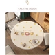 Ins style cute round tablecloth cartoon cute round coffee table tablecloth waterproof and oil-proof wash-free small round table table mat ins style silicone leather tablecloth Neufmu seven- potted plant diameter 100cm Ins style cute round tablecloth cartoon cute round coffee table tablecloth waterproof and oil-proof wash-free small round table table mat ins style silicone leather tablecloth Neufmu seven- potted plant diameter 100cm