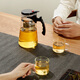 Fuguang Heat-resistant glass filter teapot tea set 1000ML push type liner elegant cup large-capacity teapot tea water separation cold kettle brewing device Fuguang Heat-resistant glass filter teapot tea set 1000ML push type liner elegant cup large-capacity teapot tea water separation cold kettle brewing device
