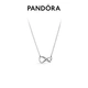 Pandora Pandora 925 Silver Shiny Eternal Symbol Necklace 398821C01 Silver Clavicle Chain Simple Design Pandora Pandora 925 Silver Shiny Eternal Symbol Necklace 398821C01 Silver Clavicle Chain Simple Design