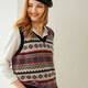 Pash V-neck cashmere waistcoat women's 100% cashmere sweater for fall/winter new style hedging retro jacquard vest JF-80 color One size Pash V-neck cashmere waistcoat women's 100% cashmere sweater for fall/winter new style hedging retro jacquard vest JF-80 color One size