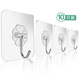 Green source without trace strong transparent adhesive hook 10 / box free bathroom without trace hook bathroom kitchen shelf door, strong hook free hole wall hanging hook Green source without trace strong transparent adhesive hook 10 / box free bathroom without trace hook bathroom kitchen shelf door, strong hook free hole wall hanging hook