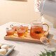 Yihu Tea YIHUTEA teapot, glass tea set, high temperature resistant teapot, thickened large-capacity kettle, home office flower tea, water separation yashi pot 500ml Yihu Tea YIHUTEA teapot, glass tea set, high temperature resistant teapot, thickened large-capacity kettle, home office flower tea, water separation yashi pot 500ml