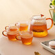 Yihu Tea YIHUTEA teapot, glass tea set, high temperature resistant teapot, thickened large-capacity kettle, home office flower tea, water separation yashi pot 500ml Yihu Tea YIHUTEA teapot, glass tea set, high temperature resistant teapot, thickened large-capacity kettle, home office flower tea, water separation yashi pot 500ml