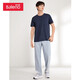 Baleno Baleno short-sleeved t-shirt men's cotton fashion solid color round neck loose top simple basic youth fashion comfortable compassionate casual bottoming shirt round neck-B85 XL Baleno Baleno short-sleeved t-shirt men's cotton fashion solid color round neck loose top simple basic youth fashion comfortable compassionate casual bottoming shirt round neck-B85 XL