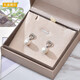 Jingrun Pearl Looking Back Freshwater Pearl Earrings S925 Silver Inlaid Earrings Earrings Female With Certificate White 9-10mm Jingrun Pearl Looking Back Freshwater Pearl Earrings S925 Silver Inlaid Earrings Earrings Female With Certificate White 9-10mm