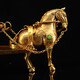 Copper people alley all copper collection hand-made inlaid gemstone zodiac horse pulley ornaments antique collection Copper people alley all copper collection hand-made inlaid gemstone zodiac horse pulley ornaments antique collection