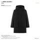 Taiping bird men's new detachable cap stand collar black warm solid color down jacket men's mid-length coat black L Taiping bird men's new detachable cap stand collar black warm solid color down jacket men's mid-length coat black L