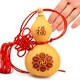 Fengshui Pavilion Open Gourd Pendant Hand Twist Text Play Small Handle Car Pendant Ornament Six-character Mantra Open Natural Gourd Fengshui Pavilion Open Gourd Pendant Hand Twist Text Play Small Handle Car Pendant Ornament Six-character Mantra Open Natural Gourd