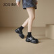 Zhuo Shini Oxford shoes, cool mid-heeled British shoes, college small leather shoes, spring fashion, versatile women's shoes, black 38 Zhuo Shini Oxford shoes, cool mid-heeled British shoes, college small leather shoes, spring fashion, versatile women's shoes, black 38