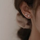 Xiangwan 925 silver star earrings women's earrings sleeping free of picking and piercing ears 2022 new trendy small silver ornaments zircon star earrings pair F1104 Xiangwan 925 silver star earrings women's earrings sleeping free of picking and piercing ears 2022 new trendy small silver ornaments zircon star earrings pair F1104