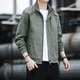Kangaroo DaiShu jacket men's autumn and winter cotton denim work jacket men's fashion stand collar Korean style jacket embroidery loose plus size windbreaker baseball uniform men's clothing NS 2031 army green XL Kangaroo DaiShu jacket men's autumn and winter cotton denim work jacket men's fashion stand collar Korean style jacket embroidery loose plus size windbreaker baseball uniform men's clothing NS 2031 army green XL