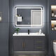 Yanfeng modern light luxury smart mirror ceramic integrated basin cabinet bathroom cabinet combination bathroom hotel wind vanity sink small apartment washbasin cabinet iron gray 0.9m ceramic basin + ordinary mirror cabinet with installation Yanfeng modern light luxury smart mirror ceramic integrated basin cabinet bathroom cabinet combination bathroom hotel wind vanity sink small apartment washbasin cabinet iron gray 0.9m ceramic basin + ordinary mirror cabinet with installation