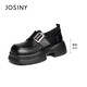 Zhuo Shini Oxford shoes, cool mid-heeled British shoes, college small leather shoes, spring fashion, versatile women's shoes, black 38 Zhuo Shini Oxford shoes, cool mid-heeled British shoes, college small leather shoes, spring fashion, versatile women's shoes, black 38