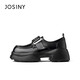 Zhuo Shini Oxford shoes, cool mid-heeled British shoes, college small leather shoes, spring fashion, versatile women's shoes, black 38 Zhuo Shini Oxford shoes, cool mid-heeled British shoes, college small leather shoes, spring fashion, versatile women's shoes, black 38