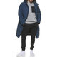 DKNY 男式北极布连帽超长派克大衣, 蓝色钢 蓝色钢 Medium DKNY 男式北极布连帽超长派克大衣, 蓝色钢 蓝色钢 Medium
