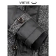 Fushen winter plus velvet thick cotton coat mid-length winter men's hooded cotton jacket large size cotton jacket men's winter style black mixed gray 00JD404HM 48 170/94 Fushen winter plus velvet thick cotton coat mid-length winter men's hooded cotton jacket large size cotton jacket men's winter style black mixed gray 00JD404HM 48 170/94